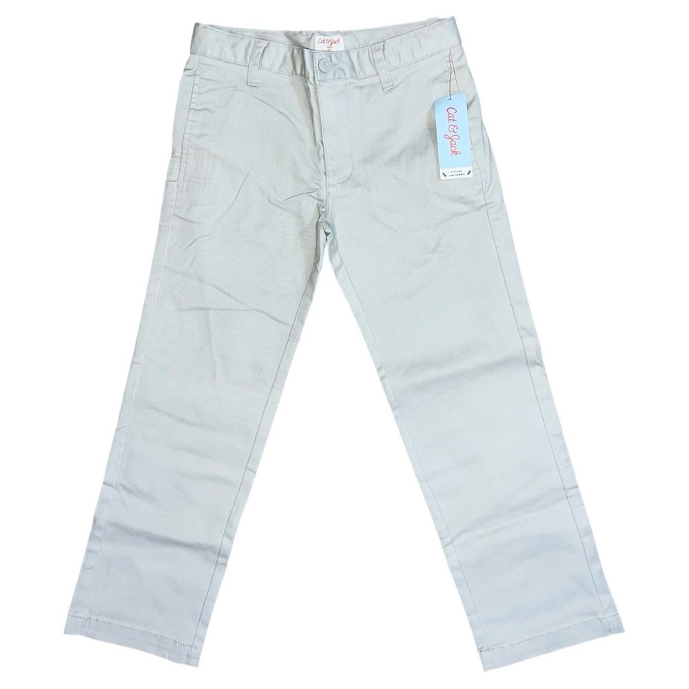 Cat & Jack Pants Kids Size 8 Husky Beige Casual School Uniform New
